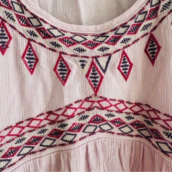 Knox Rose - Women's Short Sleeve Embroidered Dress - Pink - Medium - Picture 6 of 10